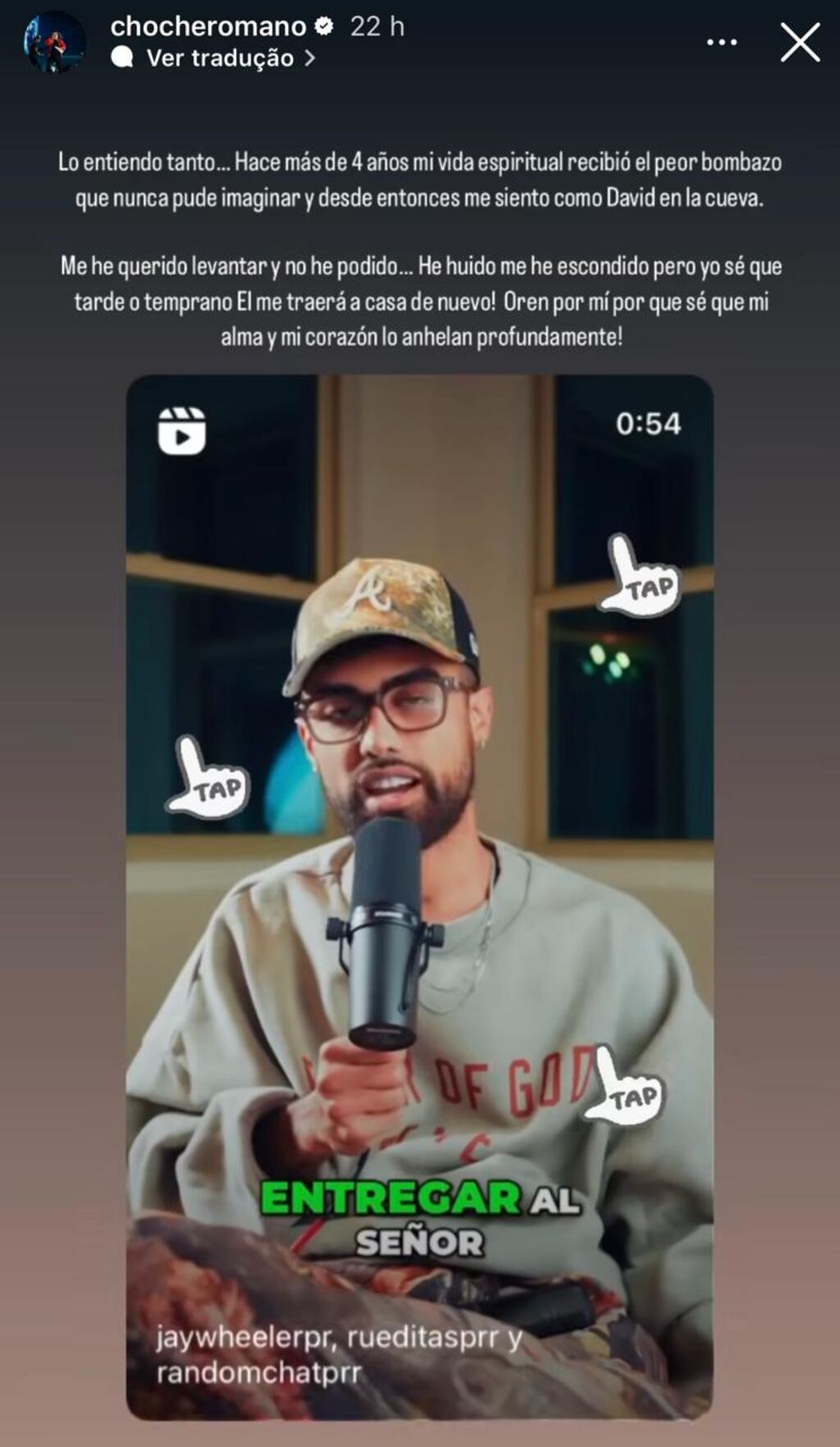Choche Rapper Choché Romano pide que oren por él en un mensaje bastante revelador y ...