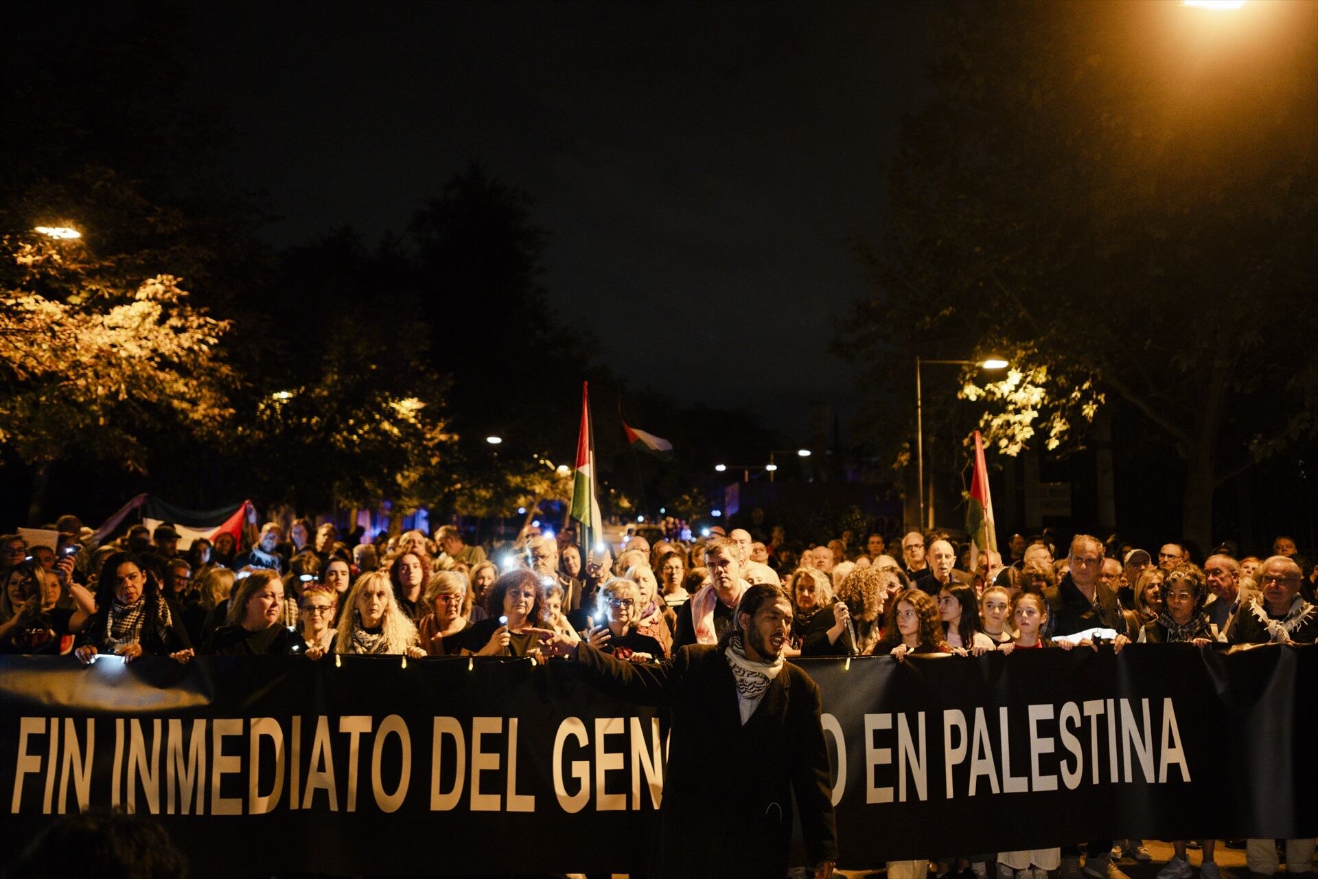 Varias personas se manifestaron en contra del genocidio en Palestina en Madrid (España).
Mateo Lanzuela / Europa Press
