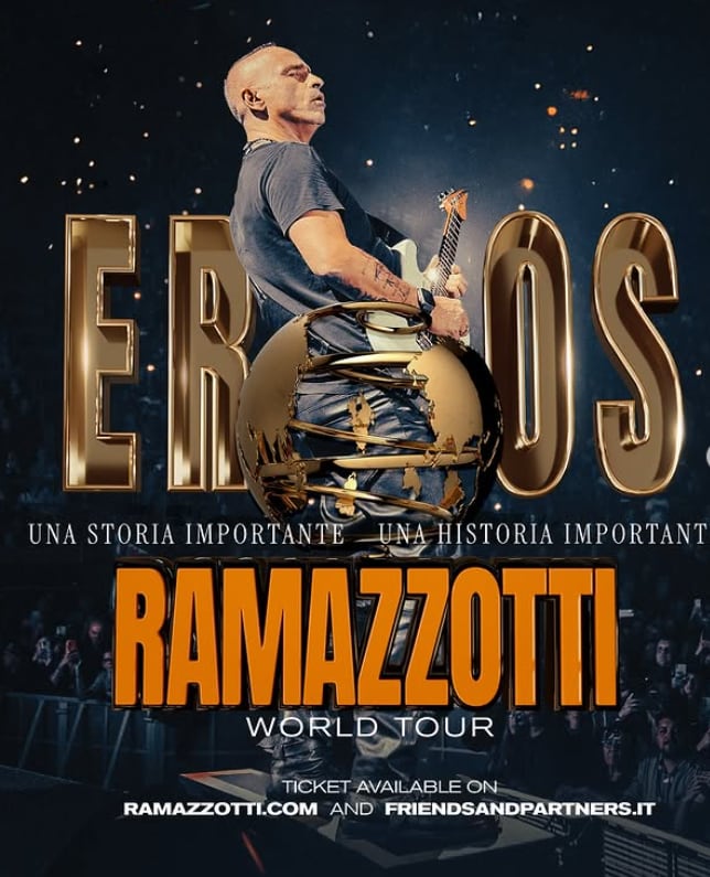 Eros Ramazzotti anunció su nueva gira mundial para el 2026.
