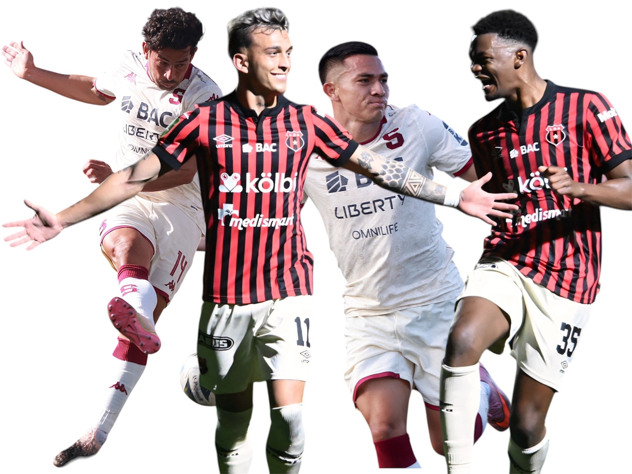 Ariel Rodríguez, Kenneth Vargas, Bancy Hernández y Rashir Parkins pueden ver acción en el clásico nacional de est 19 de abril entre Liga Deportiva Alajuelense y Saprissa.