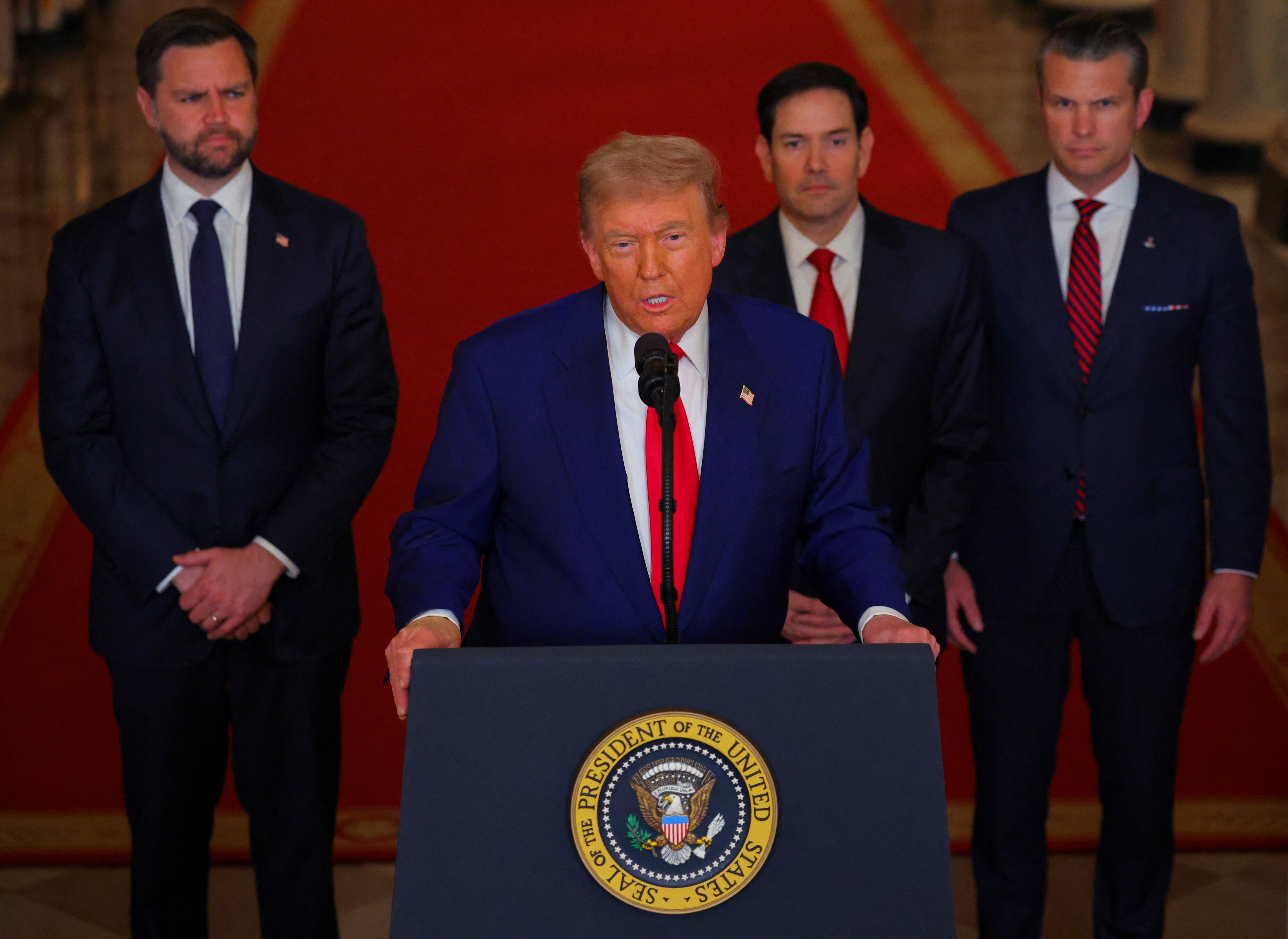 21 de junio de 2025. Trump se dirigió esta noche al mundo para anunciar el ataque a las bases nucleares que calificó como exitoso.