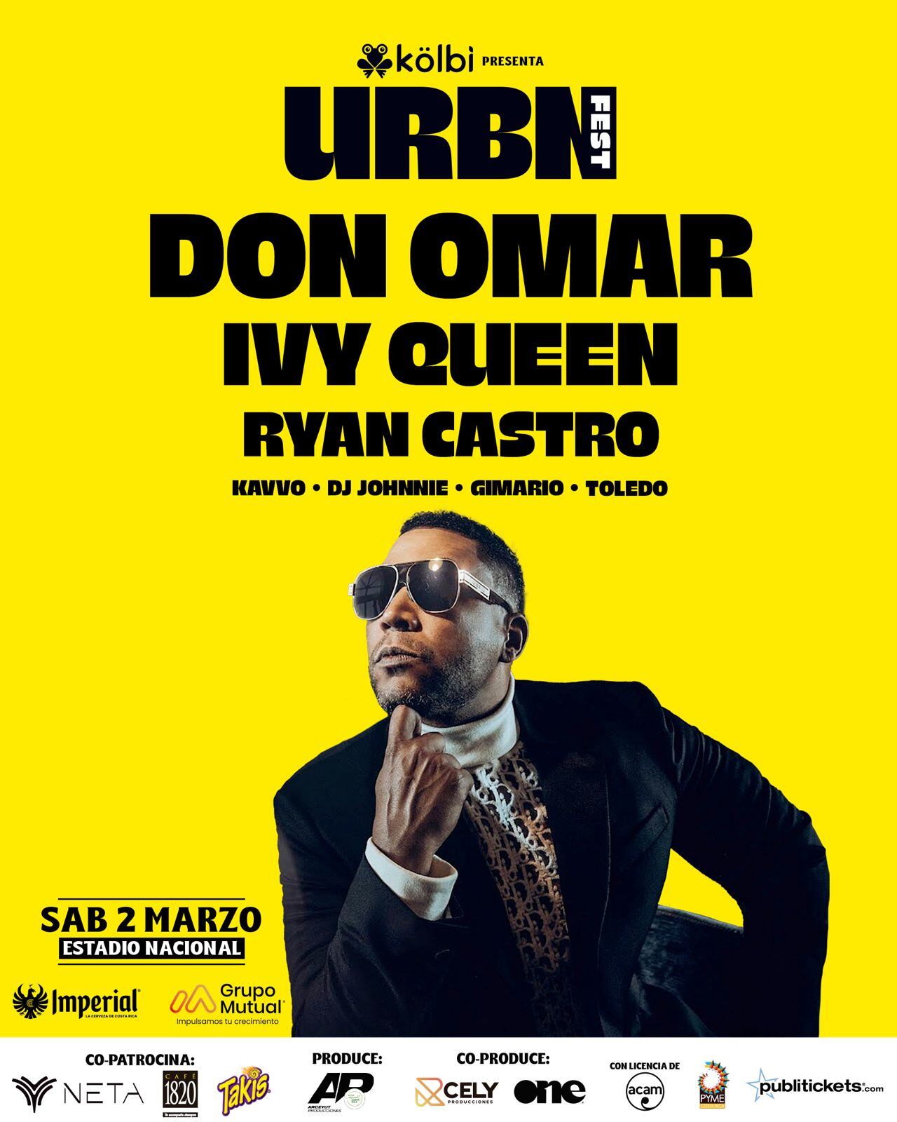 El festival tendrá lugar el próximo 2 de marzo en el Estadio Nacional.