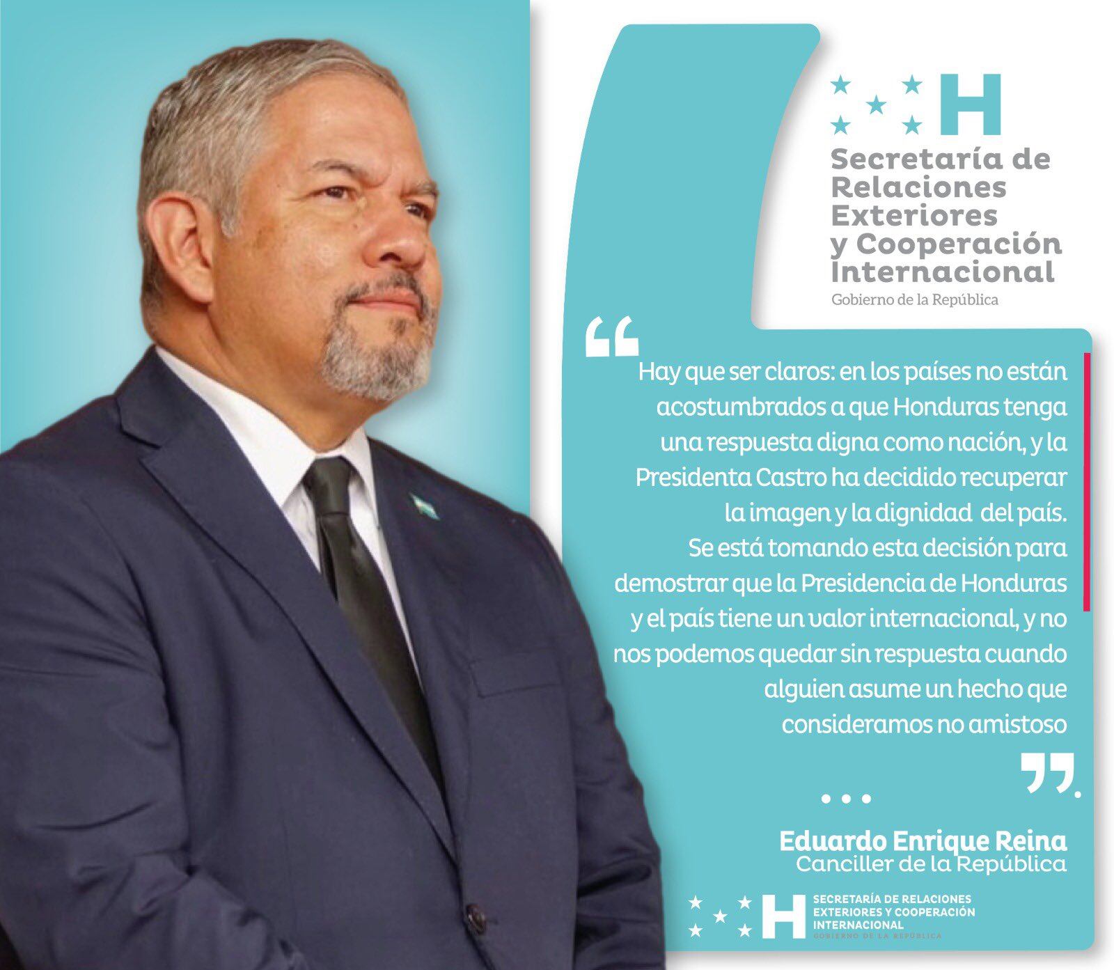 El canciller de Honduras, Eduardo Enrique Reina, defendió con todo la decisión del gobierno de su país de comenzar a pedirle una visa consular a los costarricenses