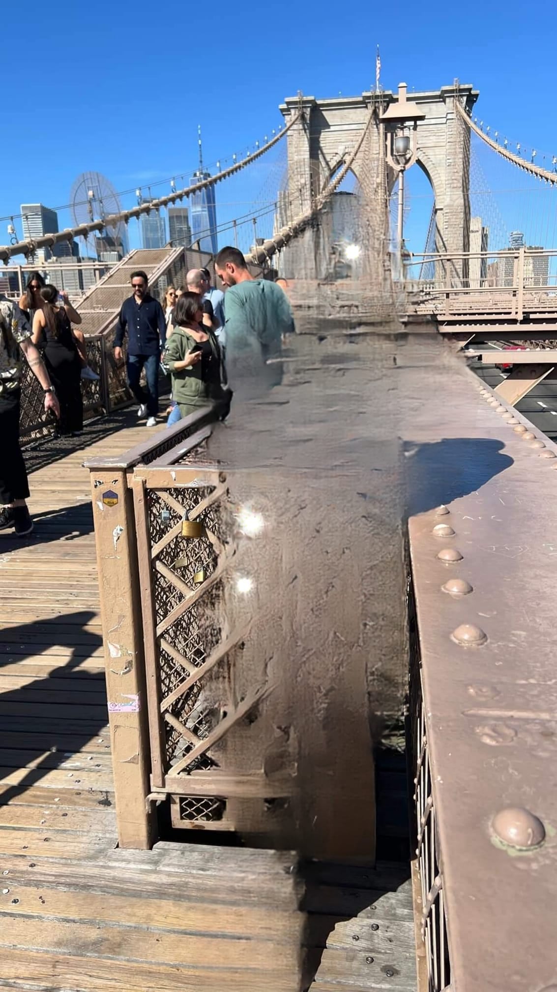 Rigoberto Alfaro, Gallina, memes en el puente de Brooklyn en Nueva York.