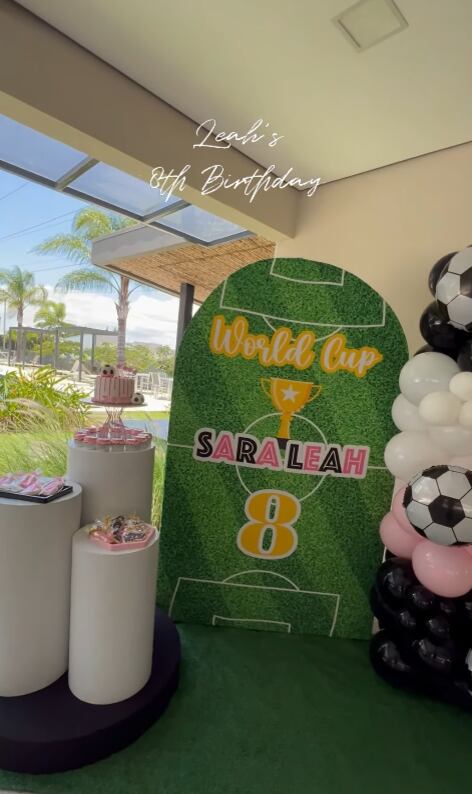 Mauricio Wright celebró el cumpleaños de su nieta Sara Leah y conoció a su jugador favorito. Captura de pantalla.