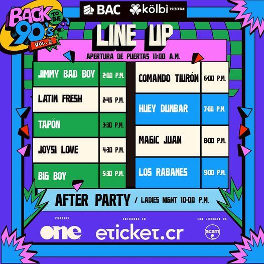 Concierto Back to the 90's.