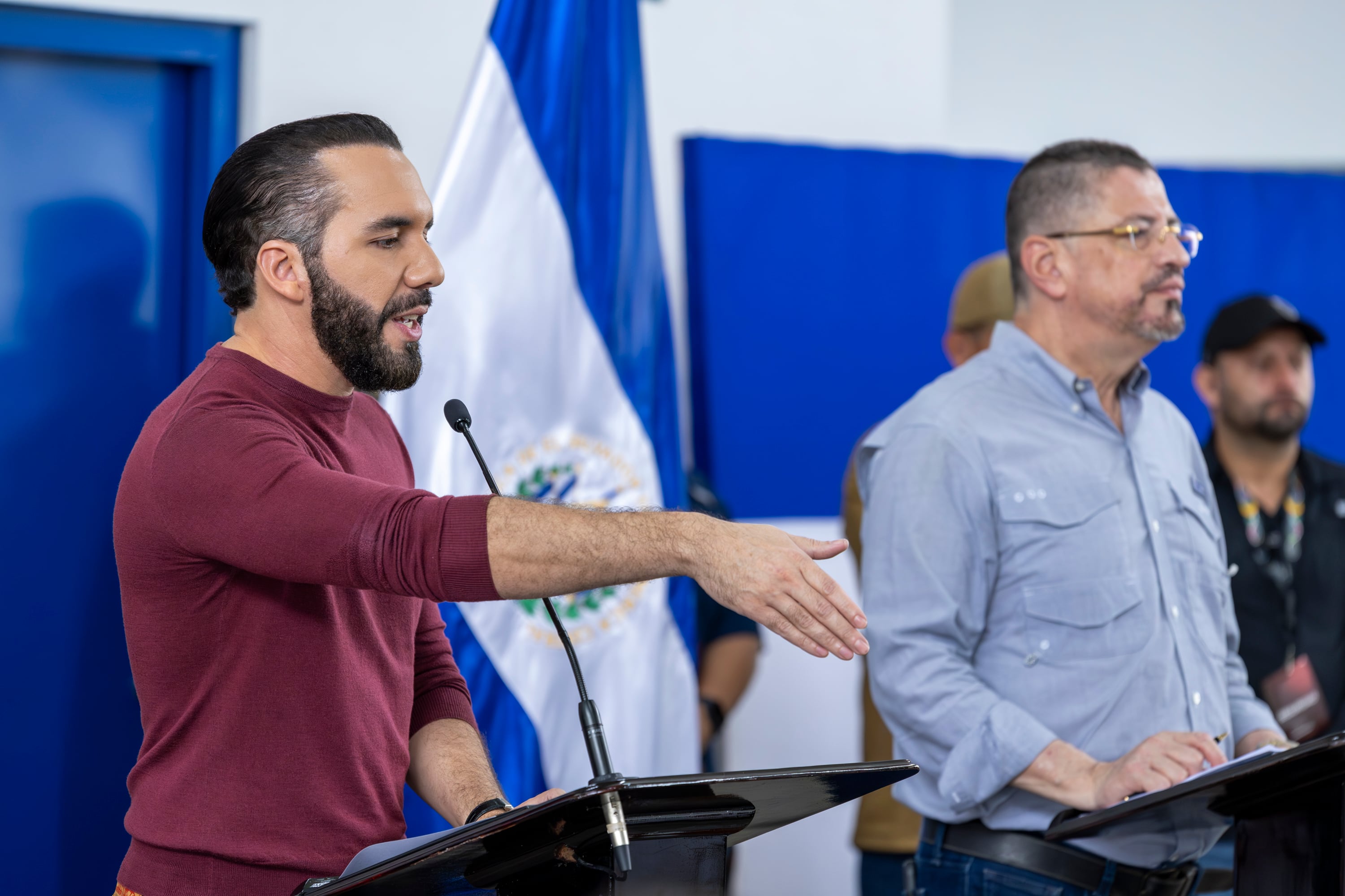 12/11/2024, Alajuela, Cárcel La Reforma, visita de el presidente Rodrigo Chaves junto con el presidente de El Salvador Nayib Bukele.