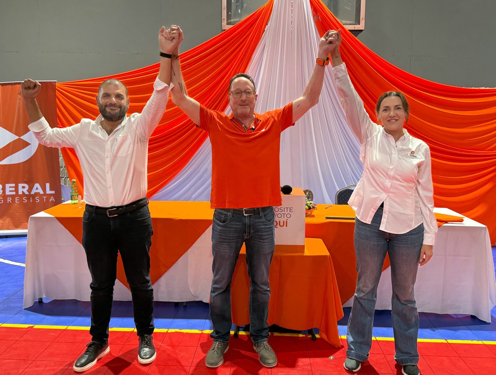 Esta es la fórmula del PLP para las elecciones 2026. Eliezer Feinzaig como presidente, Tania Molina como primera vicepresidenta y Gabriel Zamora, ratificado este 27 de setiembre, como segundo vicepresidente.