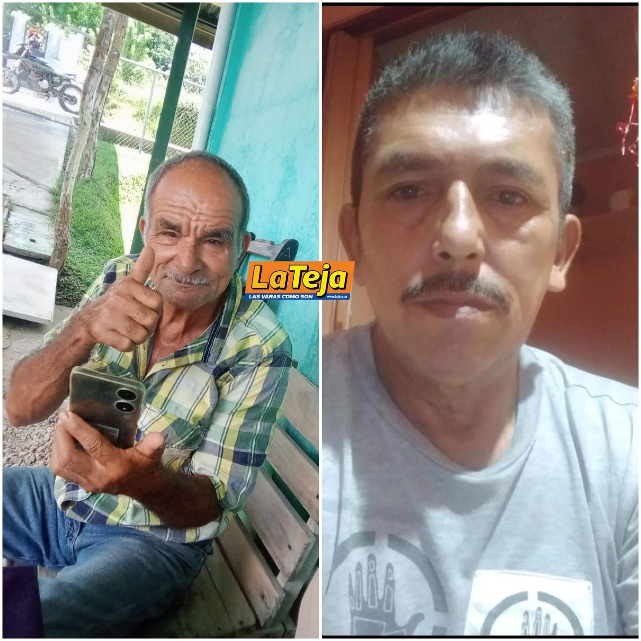 Ignacio Méndez, de 68 años, conocido como Nacho, y de Juan Mora, de 59 años, conocido como Cholo, asesinados en Las Brisas de San Vito de Coto Brus. Foto: San Vito Televisión