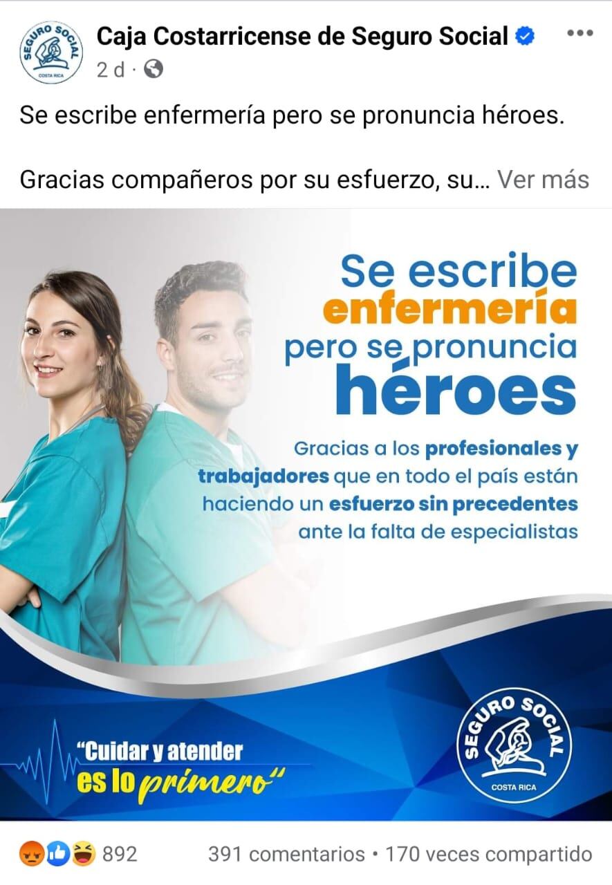 Imágenes de la CCSS causan polémica