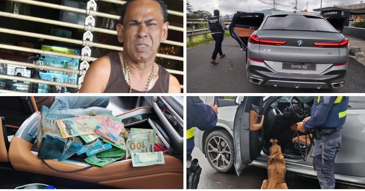 Edwin López Vega fue detenido en mayo del 2025 cuando circulaba con más de 3 millones en efectivo en un vehículo de lujo, todavía sin placas. Alegó que iba a una cita médica.