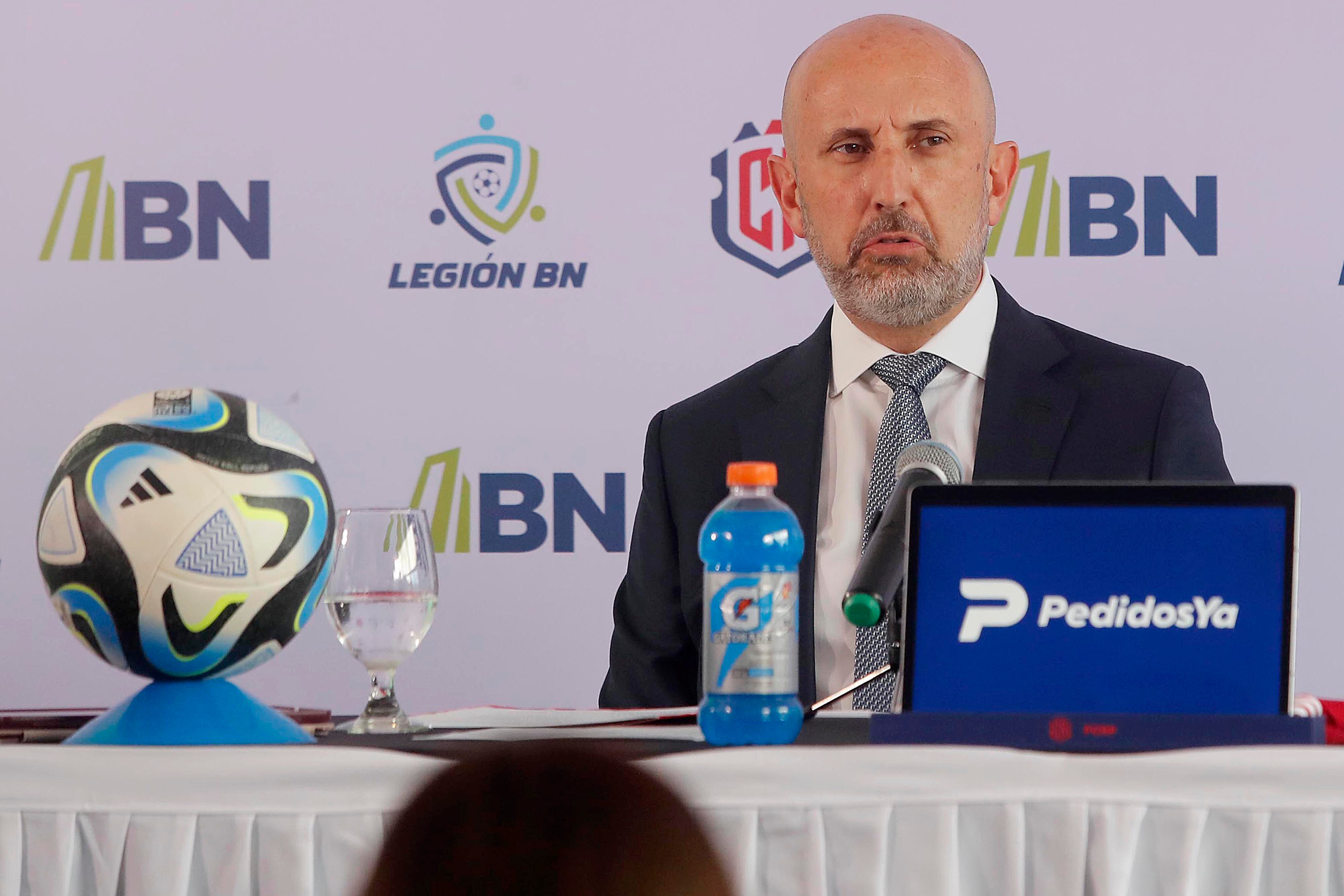 01/02/2024 Estadio Nacional. Conferencia de prensa con el director técnico de la Selección Nacional, Gustavo Alfaro, previo al partido amistoso de la Selección Nacional de Costa Rica ante su similar de El Salvaldor. Foto: Rafael Pacheco Granados.