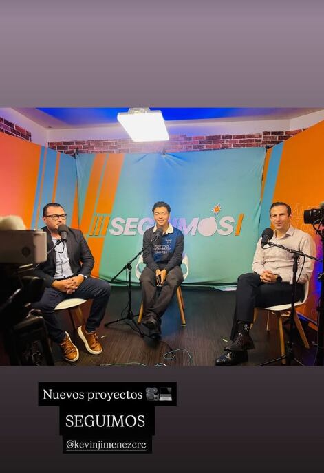 Fabián Borbón, periodista deportivo, en el programa de Kevin Jiménez