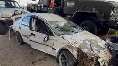 (Video) Testigo narra el escalofriante accidente que sufrieron adultos mayores cuyo carro salió volando