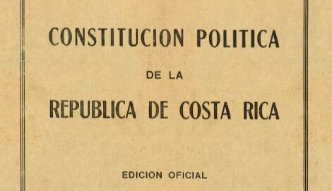 Portada de la primera edición de la Constitución Política de 1949. Tomás F. Arias Castro.