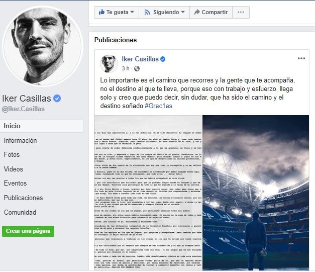 Iker Casillas se retira definitivamente del fútbol