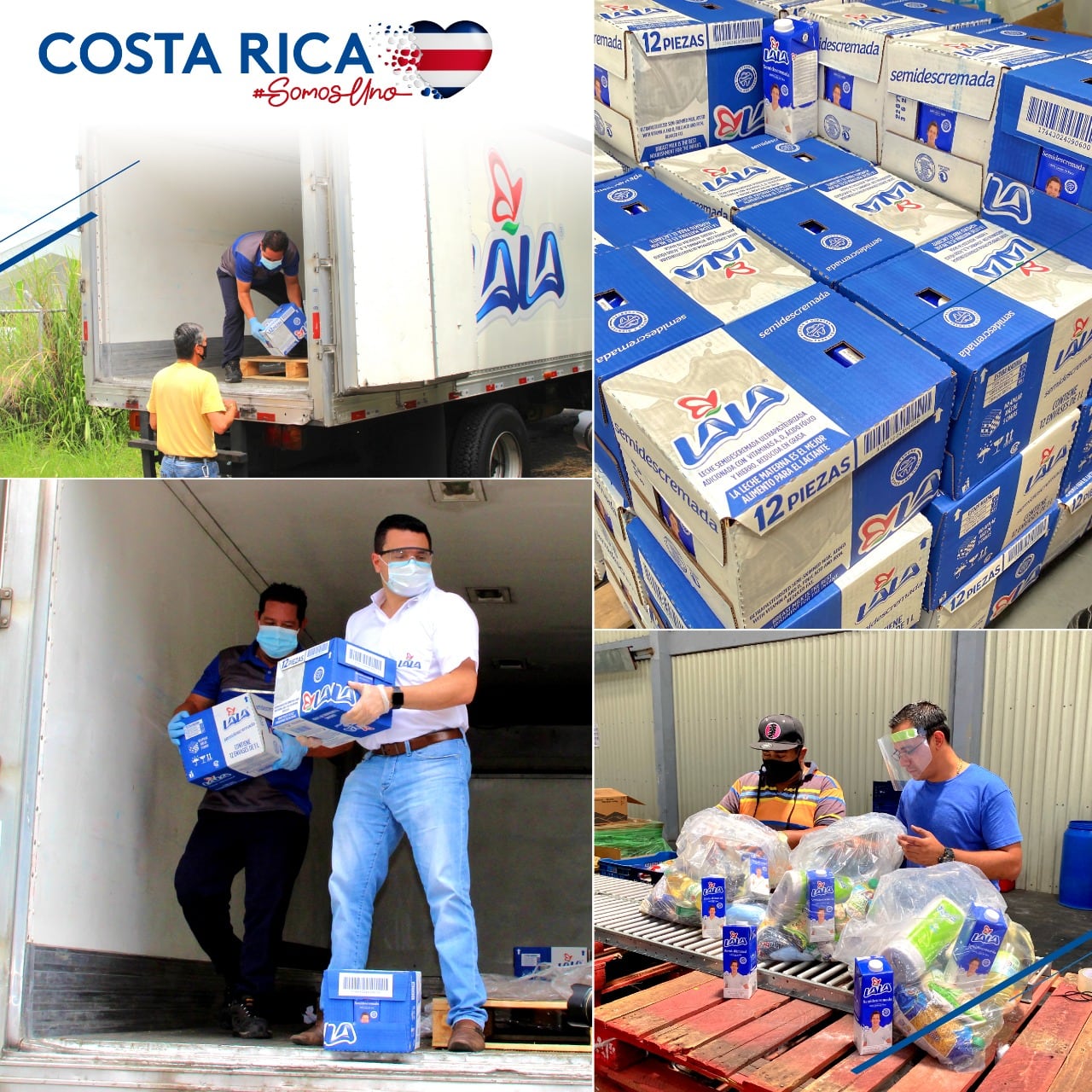 Asociaciones por los más necesitados recibieron ayuda de 2.500 litros de leche, gracias a iniciativa en redes sociales de Grupo Lala.