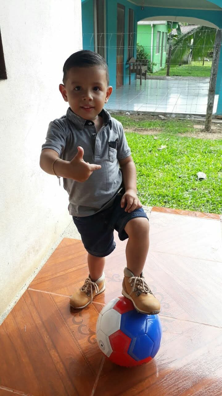 Keider Zeledón, niño arrastrado por río en Limón.Foto autorizada por Rebeca Cortés.