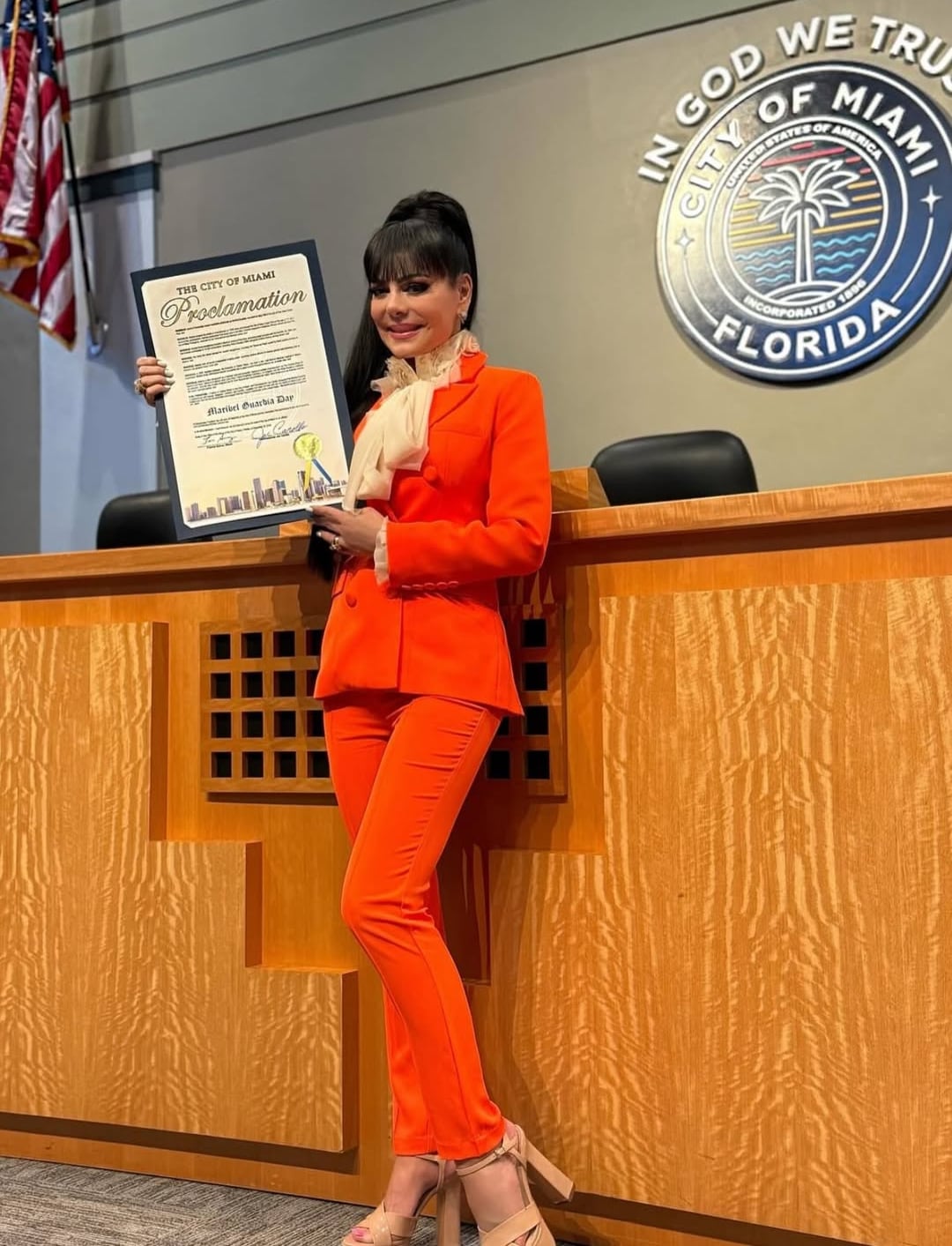 Maribel Guardia cuando se proclamó el 30 de diciembre como el Día de Maribel Guardia.