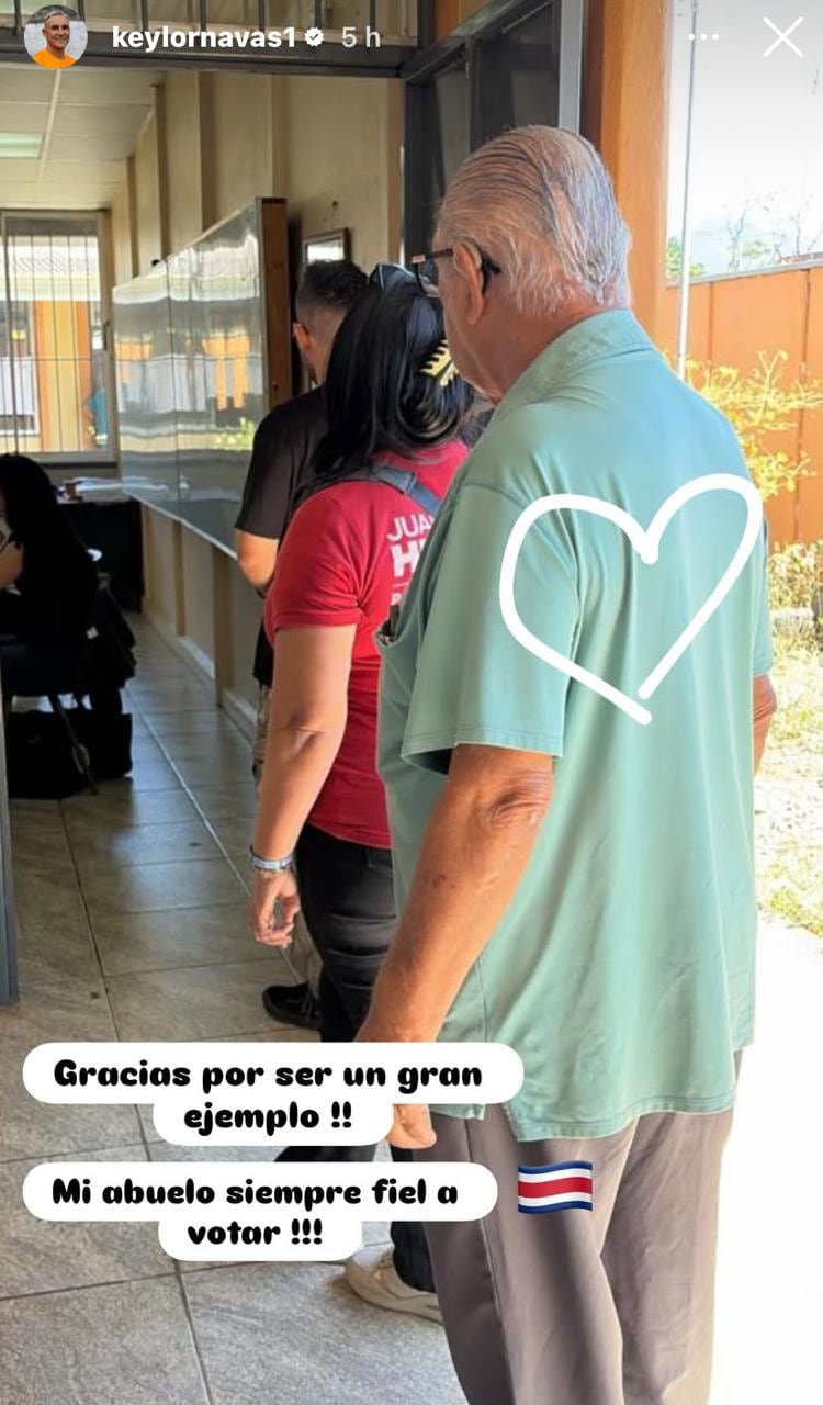 Keylor Navas y Andrea Salas publicaron su mensaje sobre las elecciones de Costa Rica 2026.