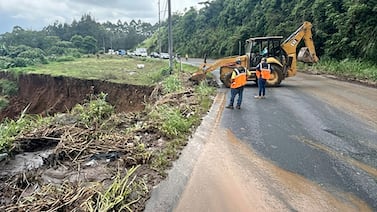 MOPT promete muro en ruta al Irazú mientras diputada advierte peligro por fuertes lluvias