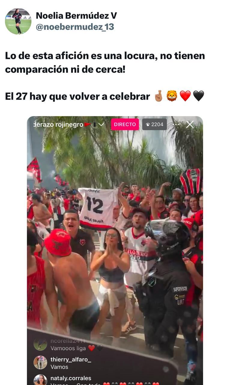 Noelia Bermúdez envió este mensaje previo a la final entre Alajuelense y Herediano.