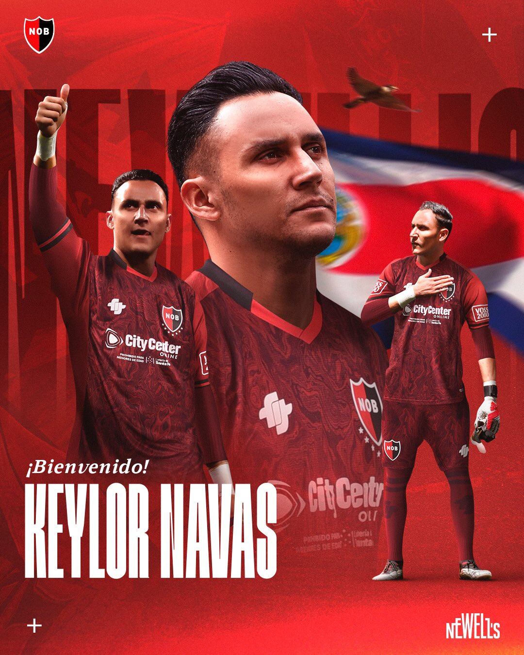 El Newell’s Old Boys oficializó la llegada de Keylor Navas al equipo argentino. Foto tomada de X.