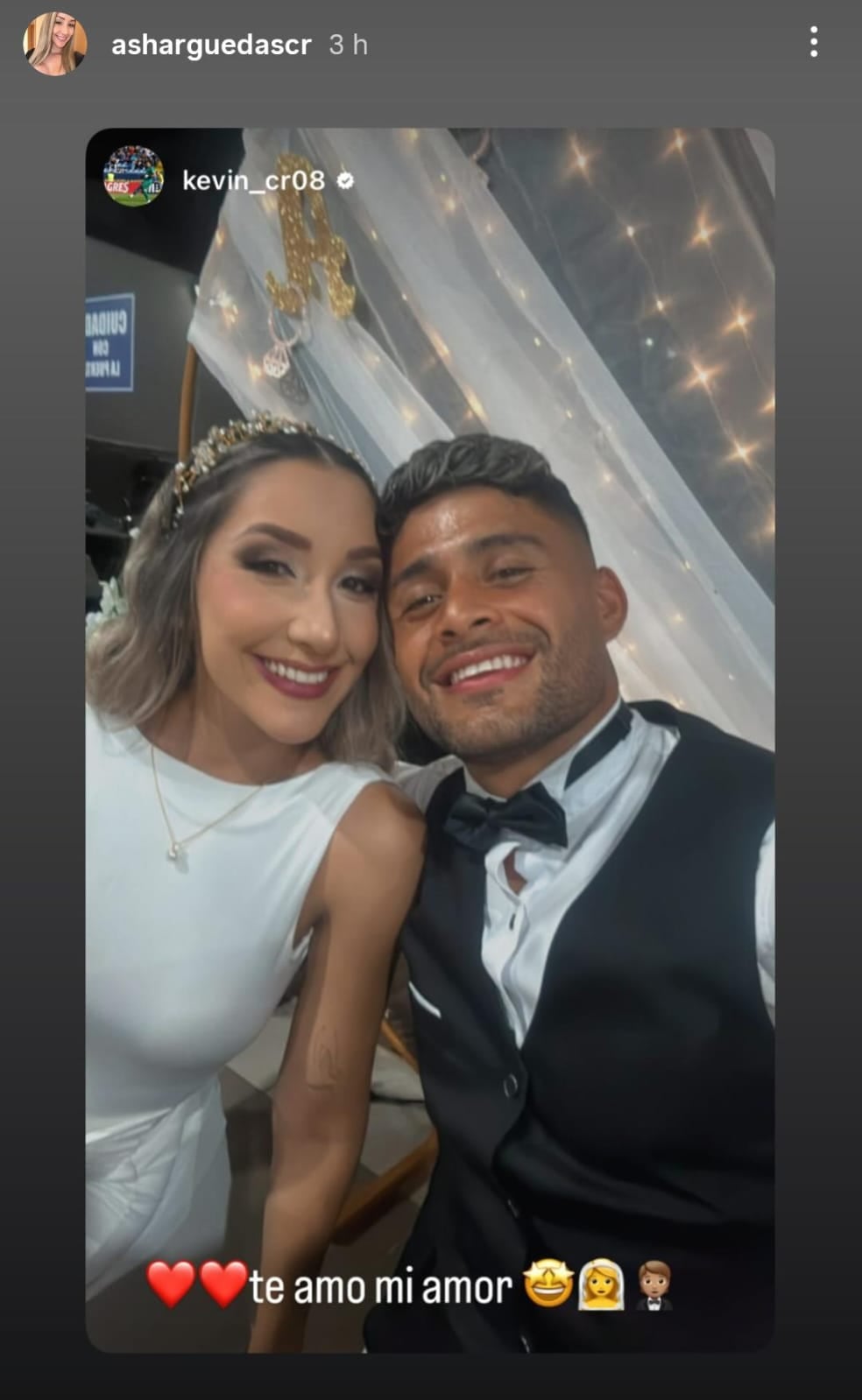 Kevin Chamorro y Ashley Arguedas se casaron