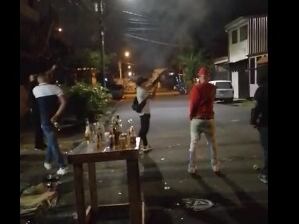 Investigan supuesta balacera en Desamparados para celebrar el 2021. Captura de video.