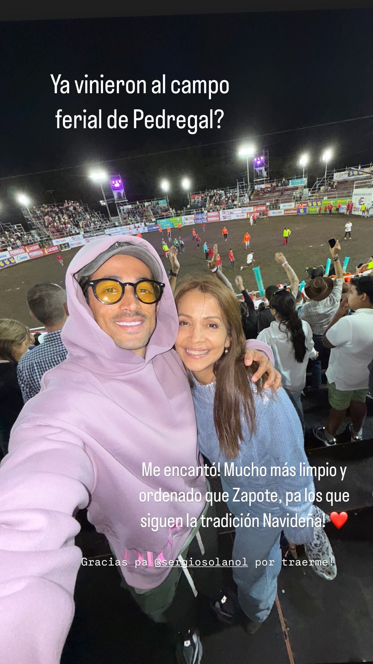 Ileana López y Sergio Solano la pasaron muy bien en las fiestas de Pedregal.