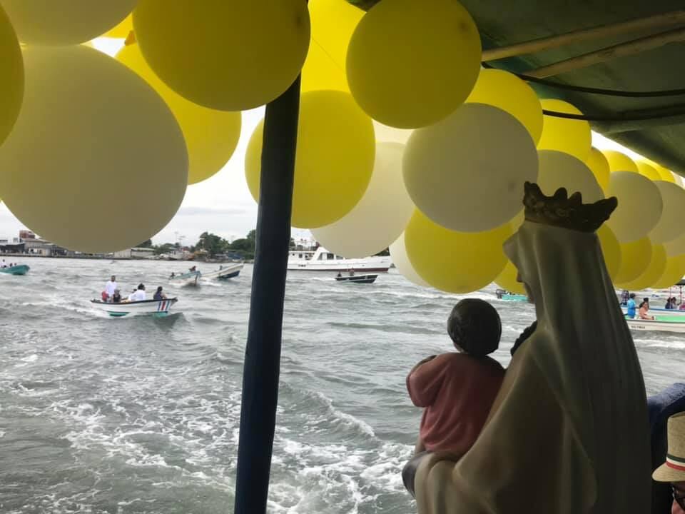Virgen del Carmen con los pescadores de Puntarenas