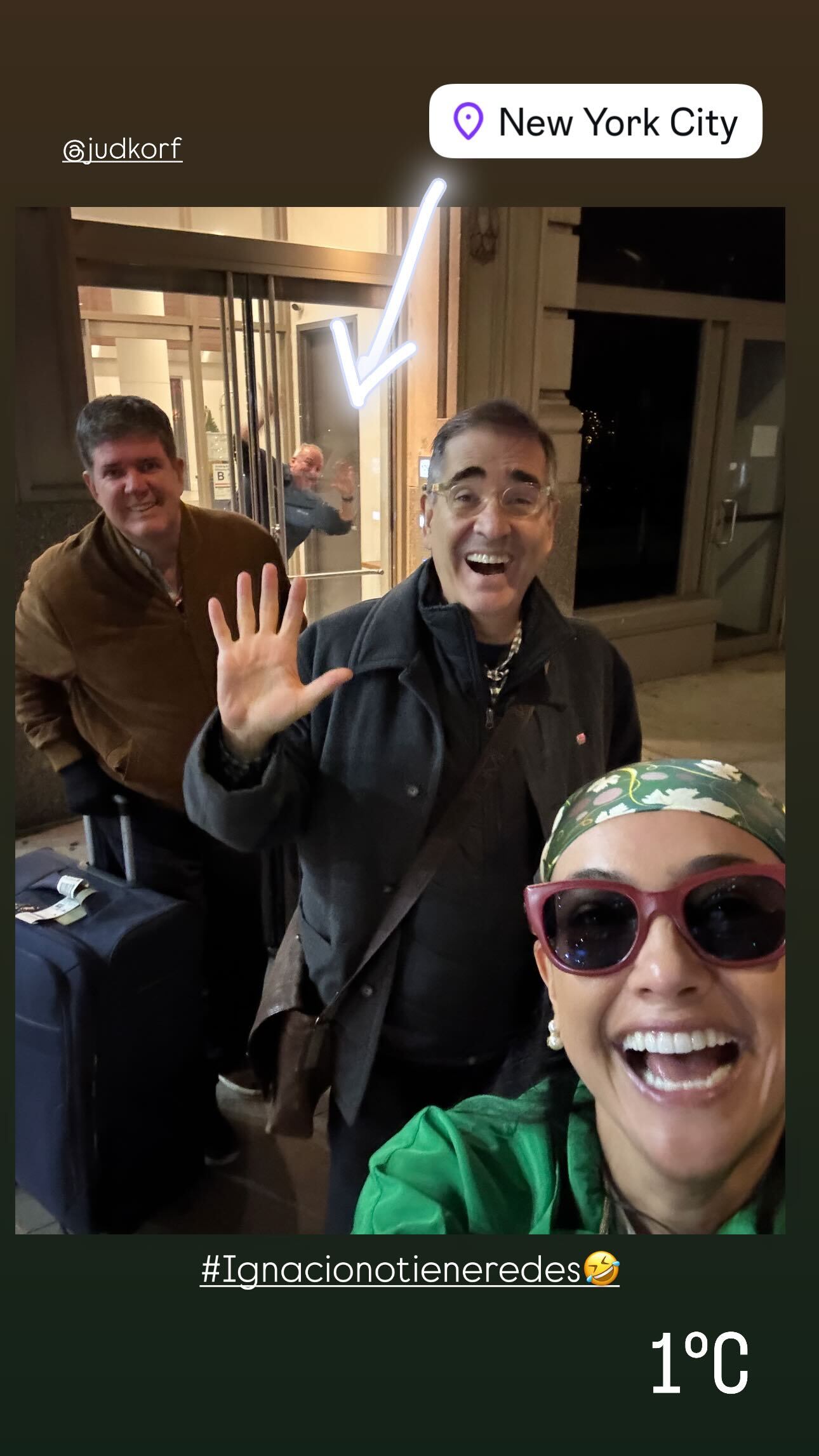 Nancy Dobles e Ignacio Santos se fueron los últimos días del año para Nueva York.