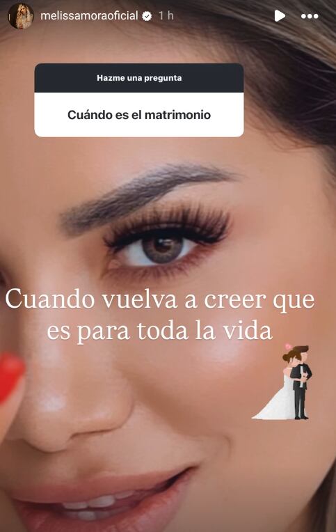 Melissa Mora sacó chispas con la respuesta que dio cuando le preguntaron cuándo se casará.