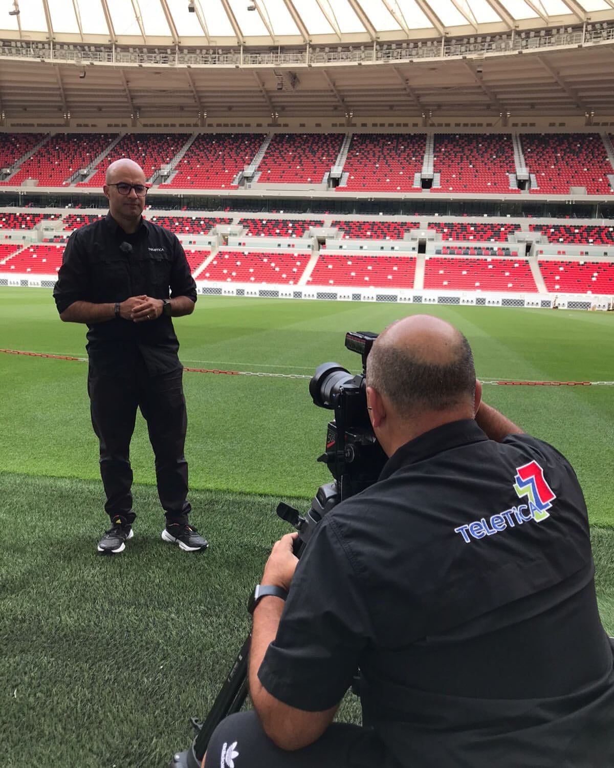 Periodista Jorge "Jota" Martínez de Teletica Deportes.