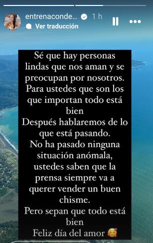 Mensaje de Déborah Soto, pareja de Alonso Solís