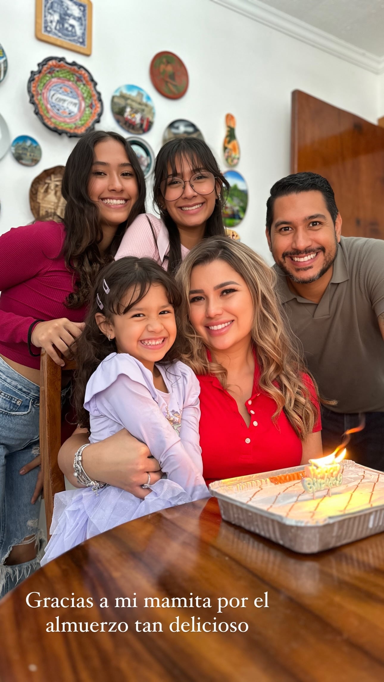 Melissa Durán y su familia.