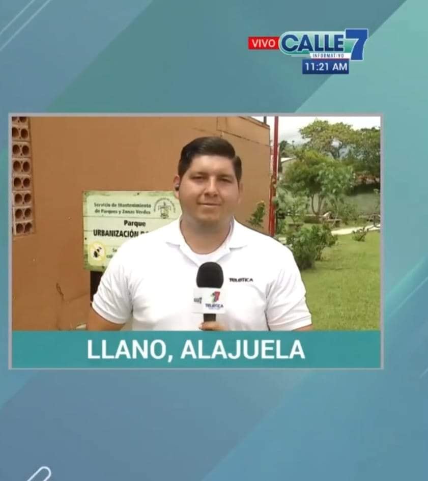 David Sibaja, periodista de Calle 7 Informativo de Teletica.