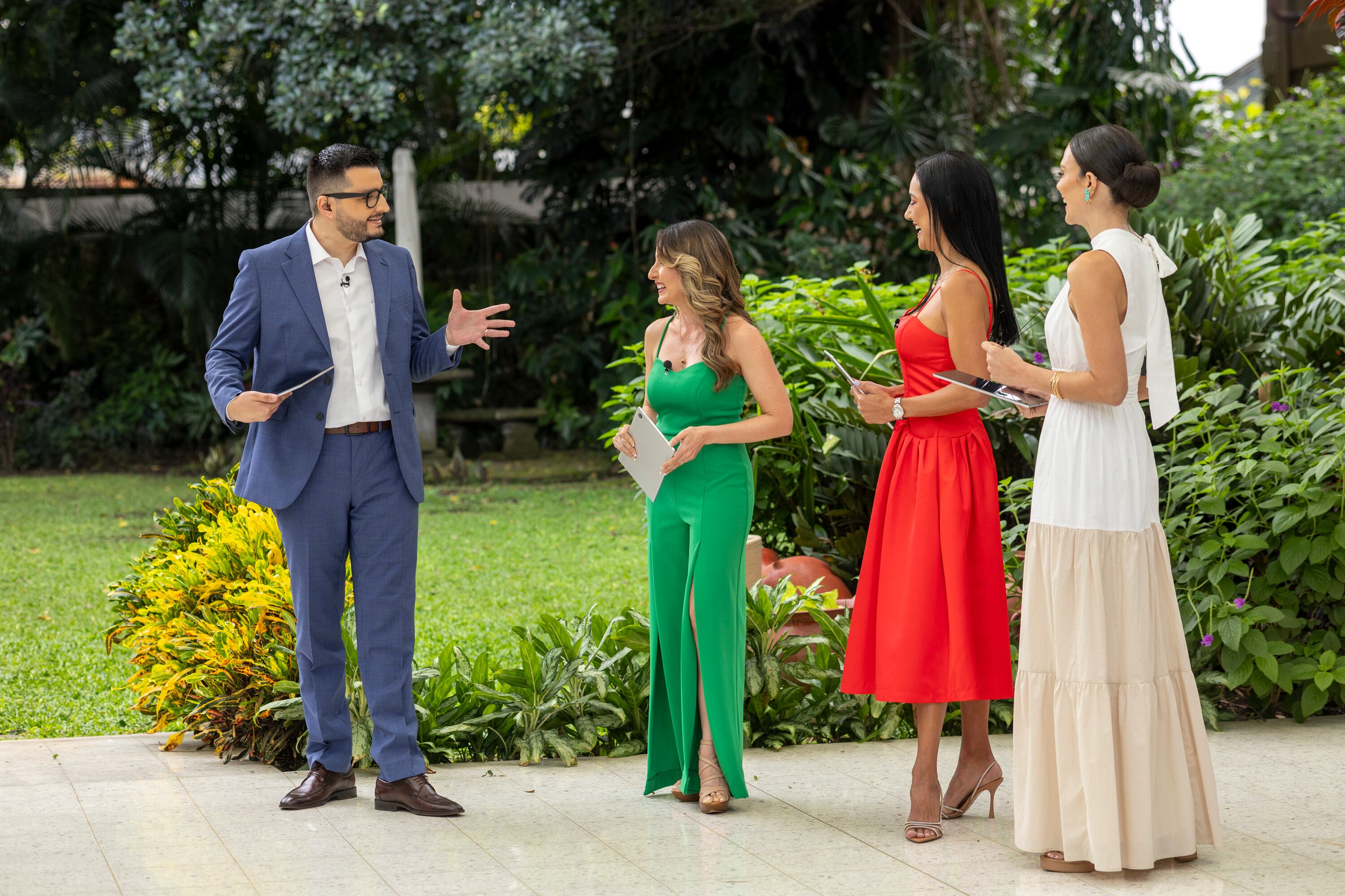 01/07/2024, San Jose, Teletica, inicio de los nuevos presentadores del programa Buen Día, Jennifer Segura, Daniel Céspedes, Natalia Monge y Nancy Dobles.