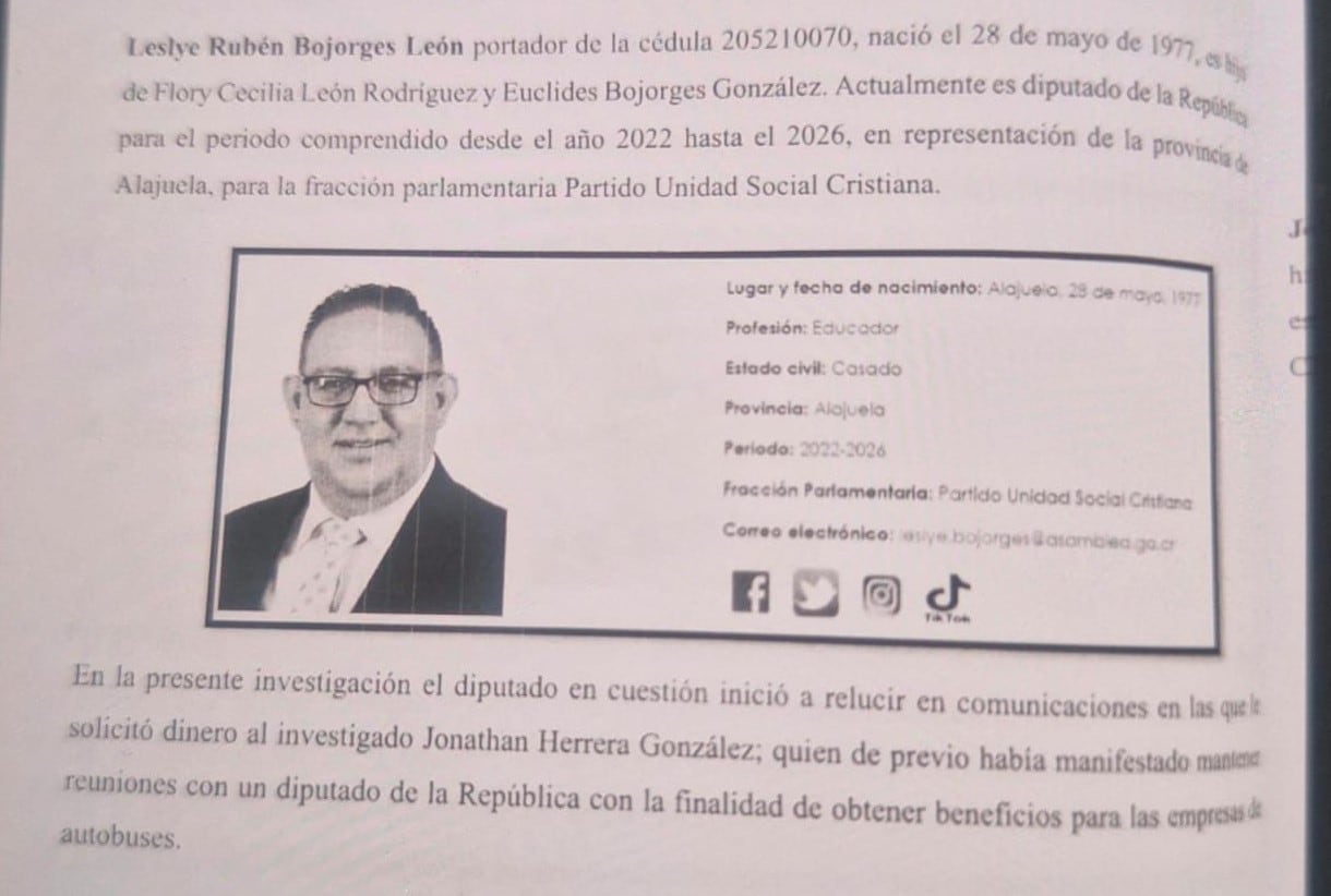 Expediente de investigación a Bojorges