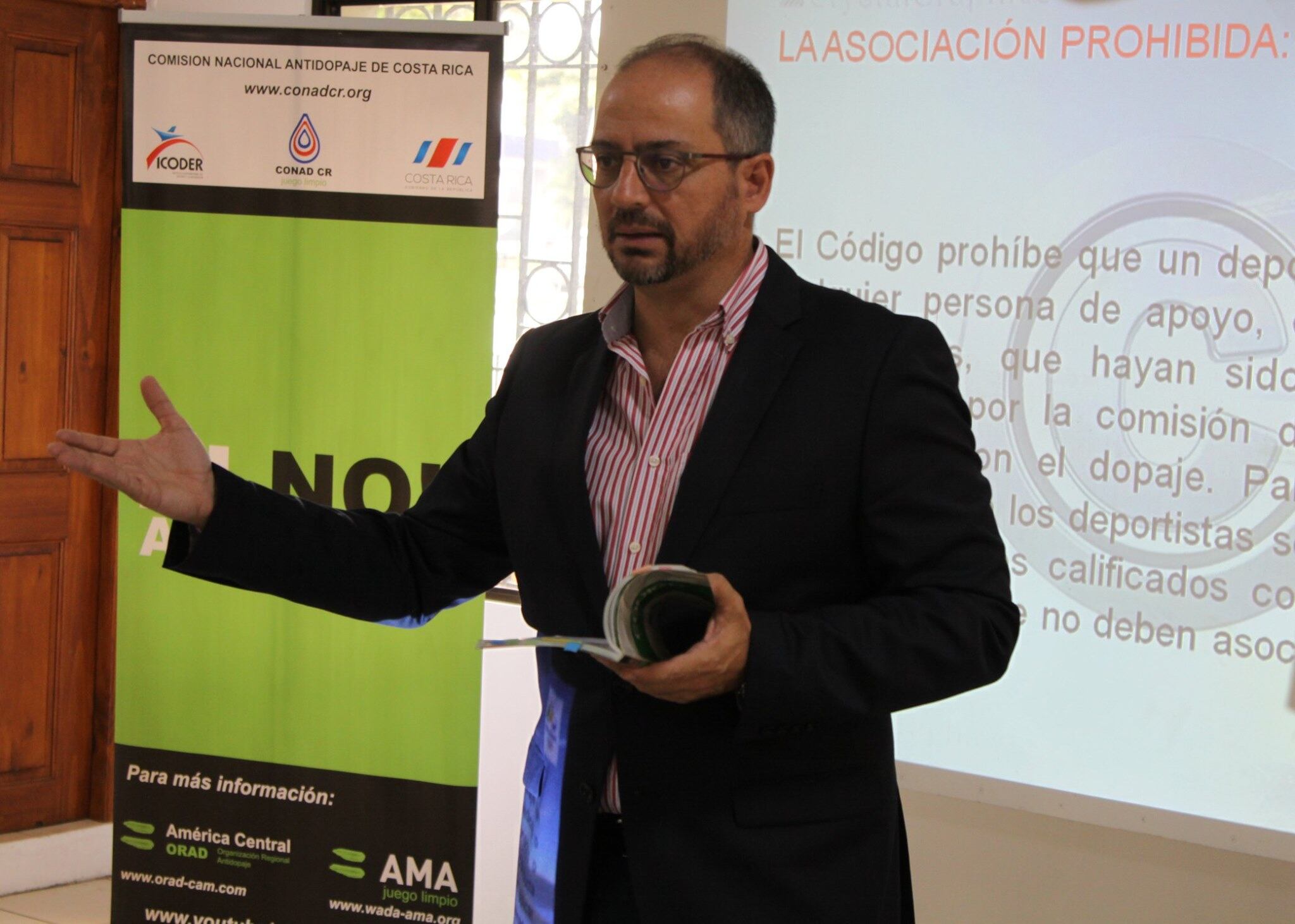 El Coordinador de la Comisión Nacional de Antidopaje, Juan Carlos Baldizón le explicó a La Teja cómo se resolvió el caso del hondureño. Facebook.