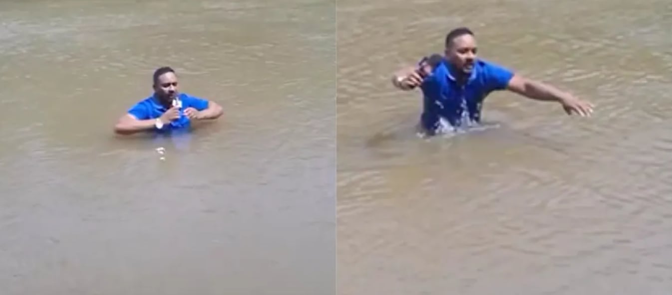 Lenildo Frazão salió espantado al sentir el cuerpo de la pequeña.