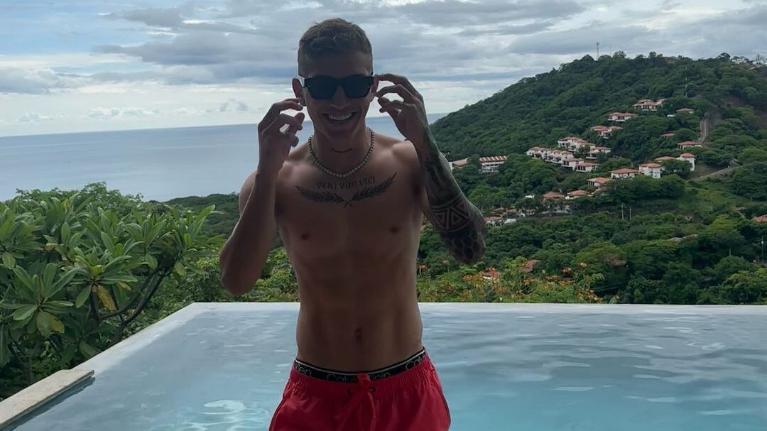 Kenneth Vargas estuvo disfrutando al máximo sus últimos días de vacaciones.