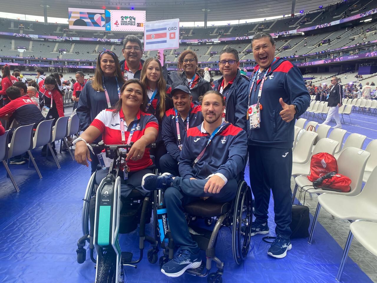 Sherman Guity y la delegación de Costa Rica le dijeron adiós a los Paralímpicos de París 2024. Foto: Cortesía CPN