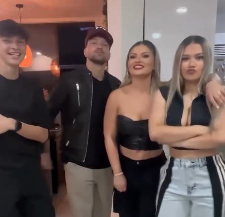 Jazmín Salas y su esposo Christian Bolaños, junto a sus hijos Alisson y Cristiano.