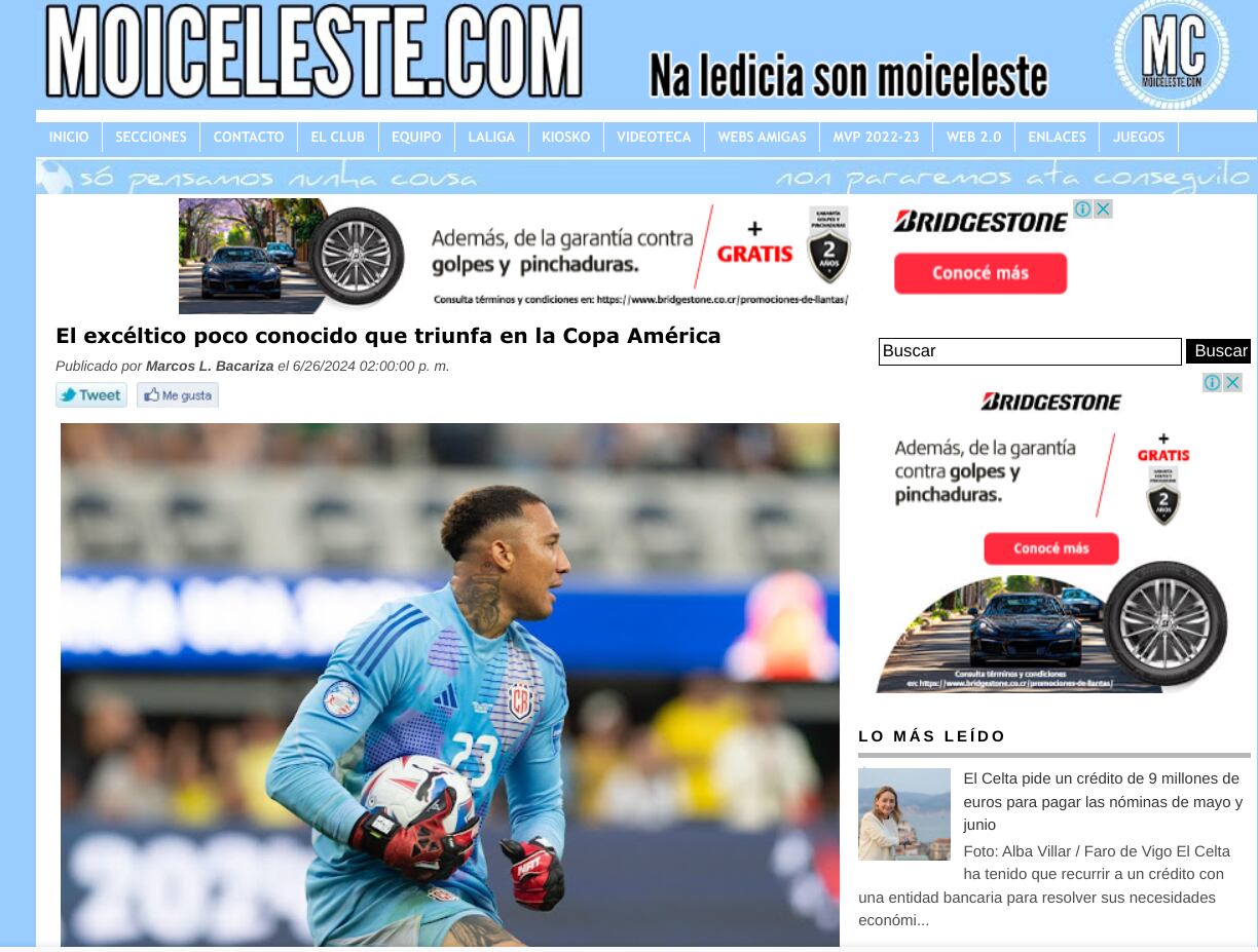 Patrick Sequeira, moiceleste.com, celta