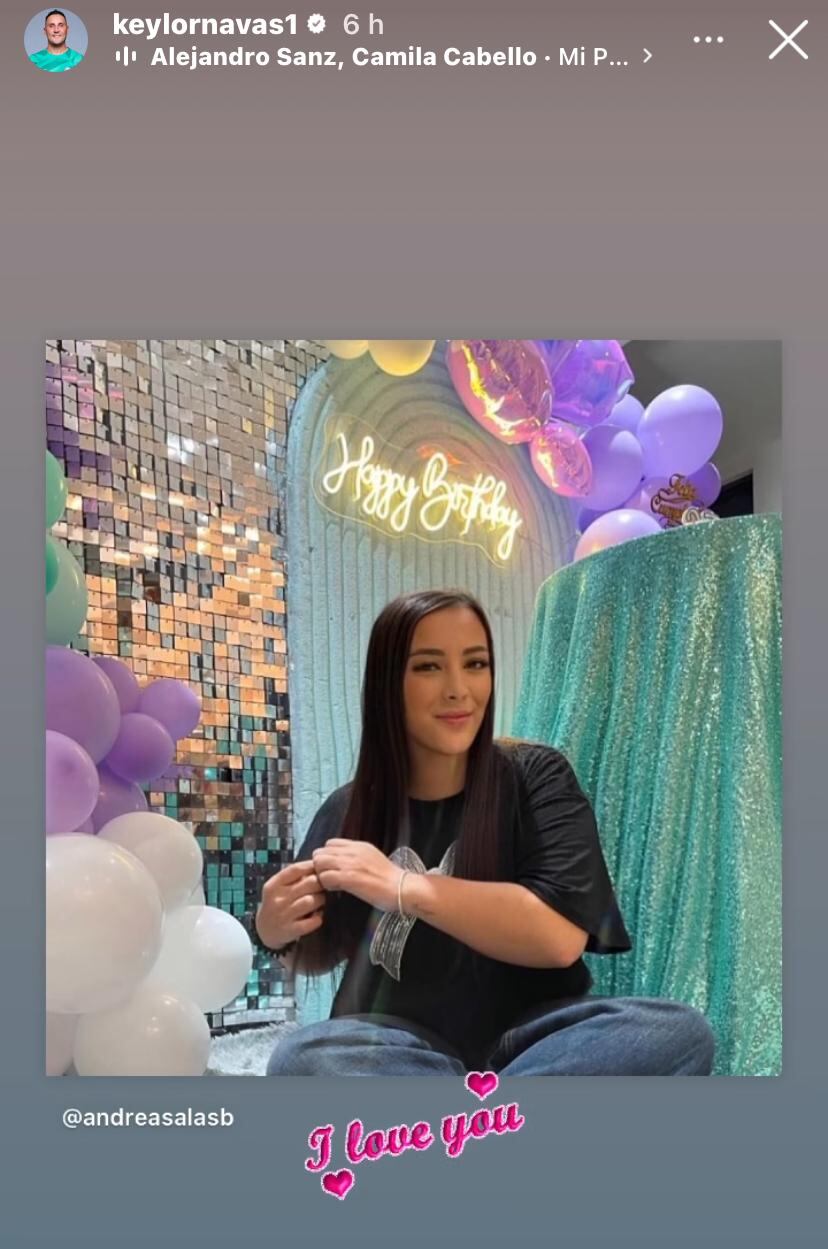 Keylor Navas felicitó a su hija Daniela con este mensaje.