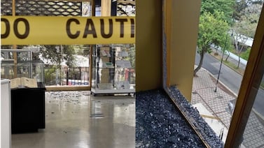 Ráfaga de disparos contra la Biblioteca Nacional dejan severos daños en su fachada