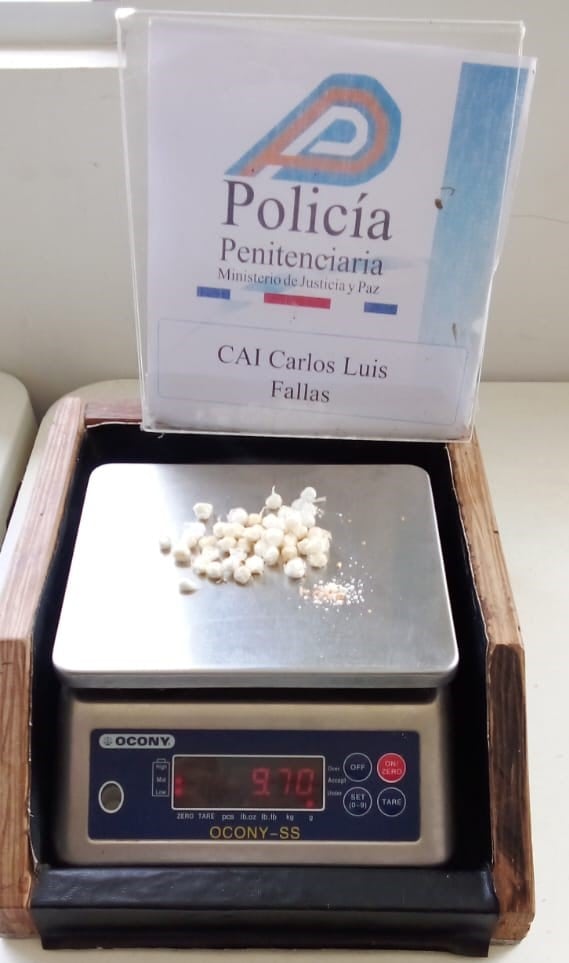 Las bolitas de queso contenían cocaína y marihuana. Foto Ministerio de Justicia.