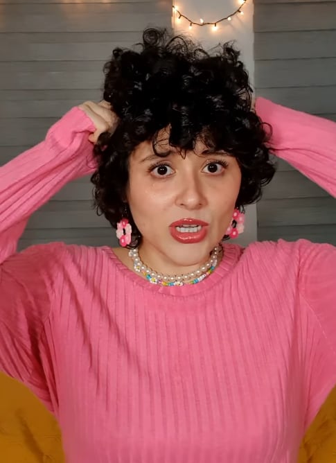 Sharon Mendoza, imitadora de Pelando el ojo, mejor conocida como Shadow en las redes sociales.