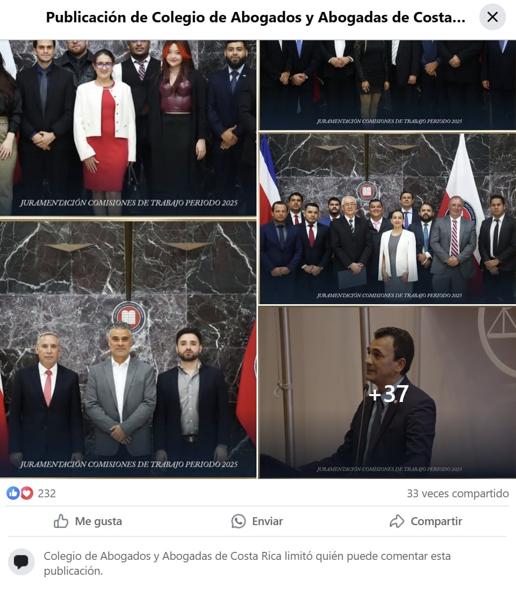 Muchas de las publicaciones del Colegio de Abogados no permiten comentar.